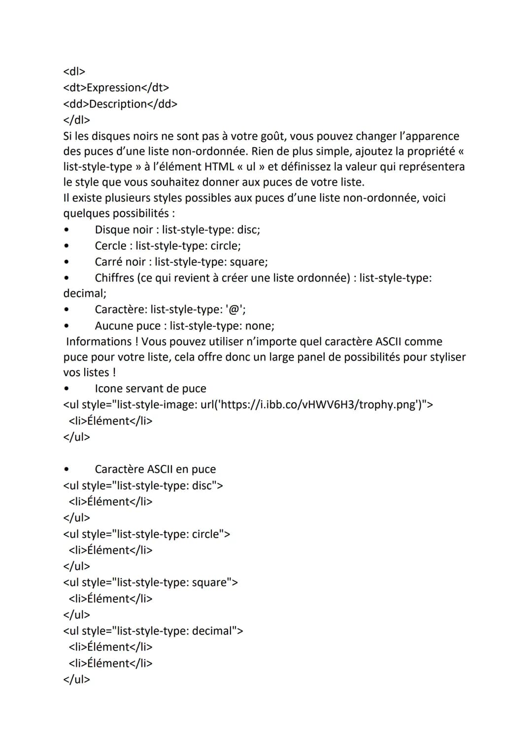 Balise HTML:
●
SNT: Balise pour le languages HTML
<...> Commencer la balise </....> Terminer la balise
<html> est une balise ouvrante, cela 