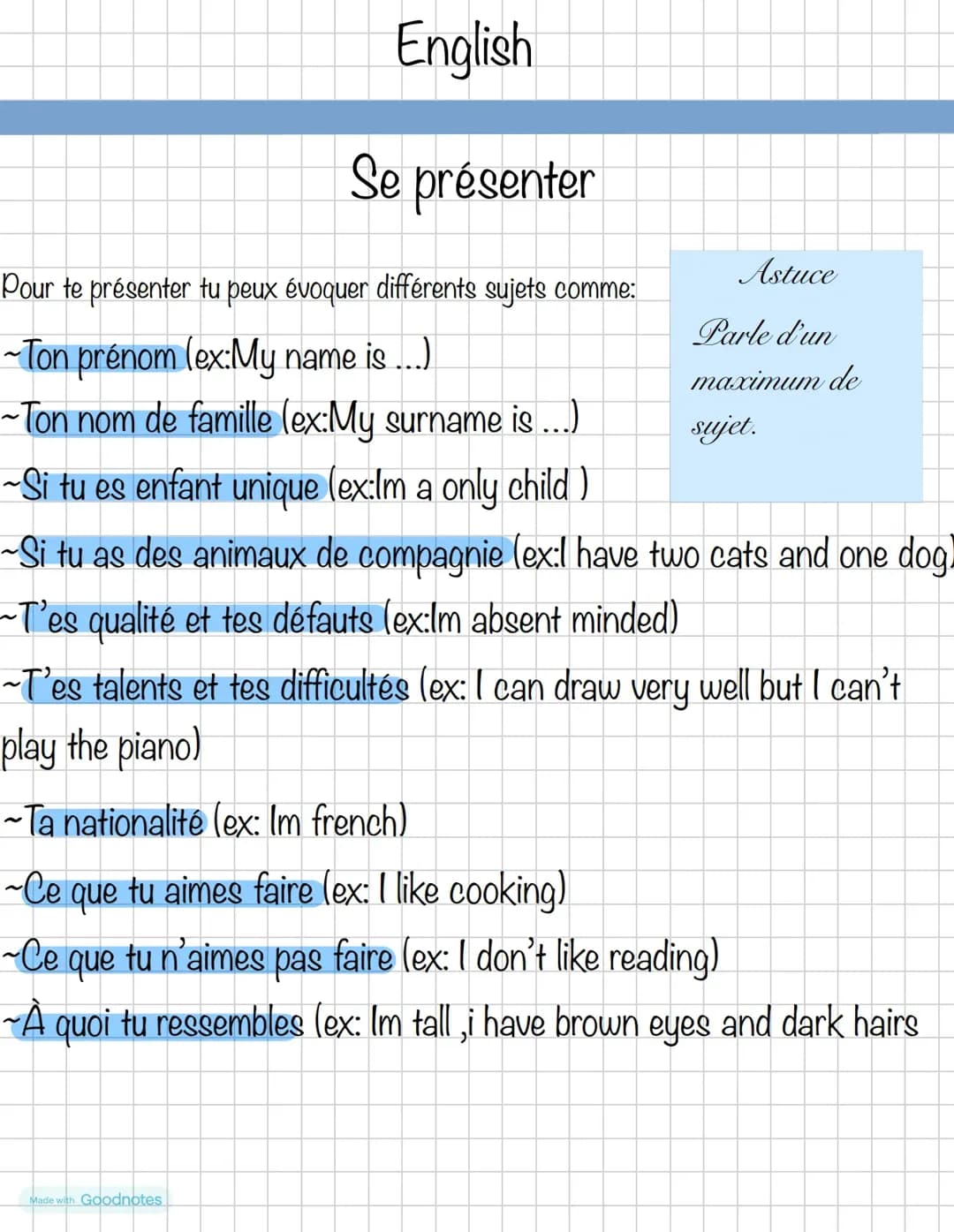 Se présenter 