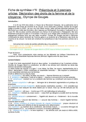 Know Analyse linéaire Préambule et 3 premiers articles DDFC Olympe de Gouges thumbnail