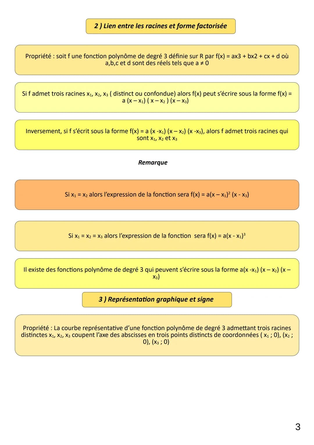 Theme 7
Chap 7
LIMAUX Oriane
1) Généralités sur les fonctions polynômes de degré 3
Fonctions du polynôme de degré 3
On appelle fonction poly