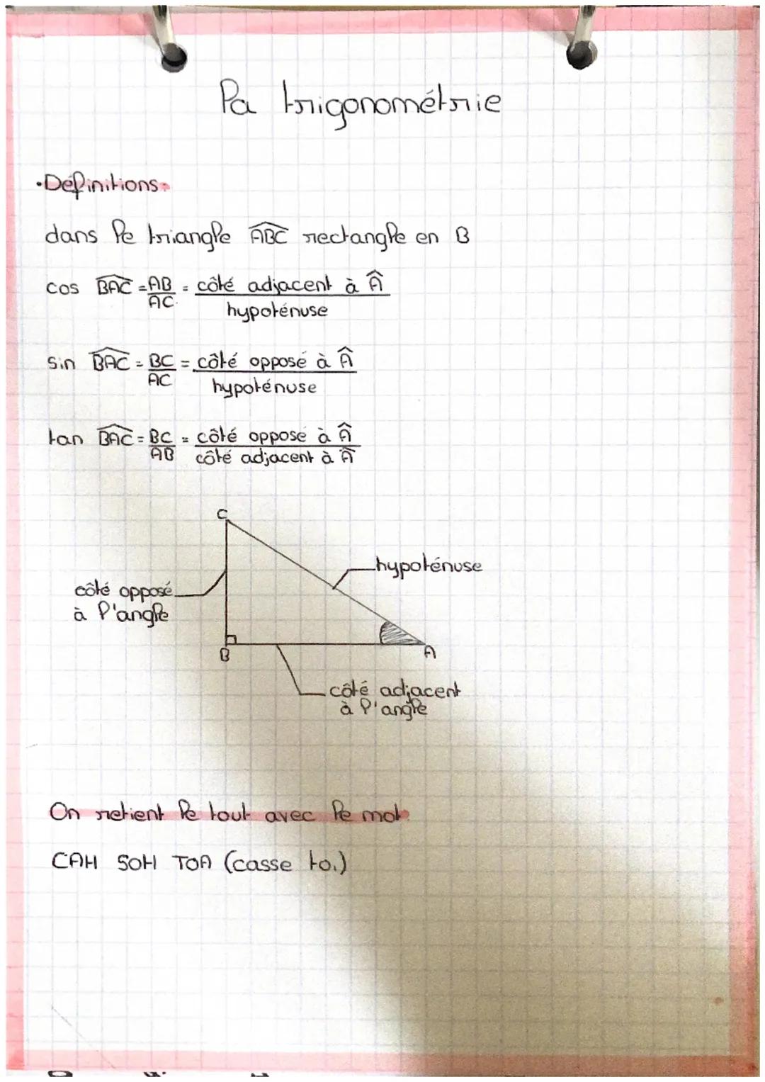 Pa brigonométrie
Calculer une longueur à l'aide de cosinus, sinus-
ou tangente
O
с
A
quiss
E
a
8cm
Donc on connaît Pa Pongueur du côté adjac