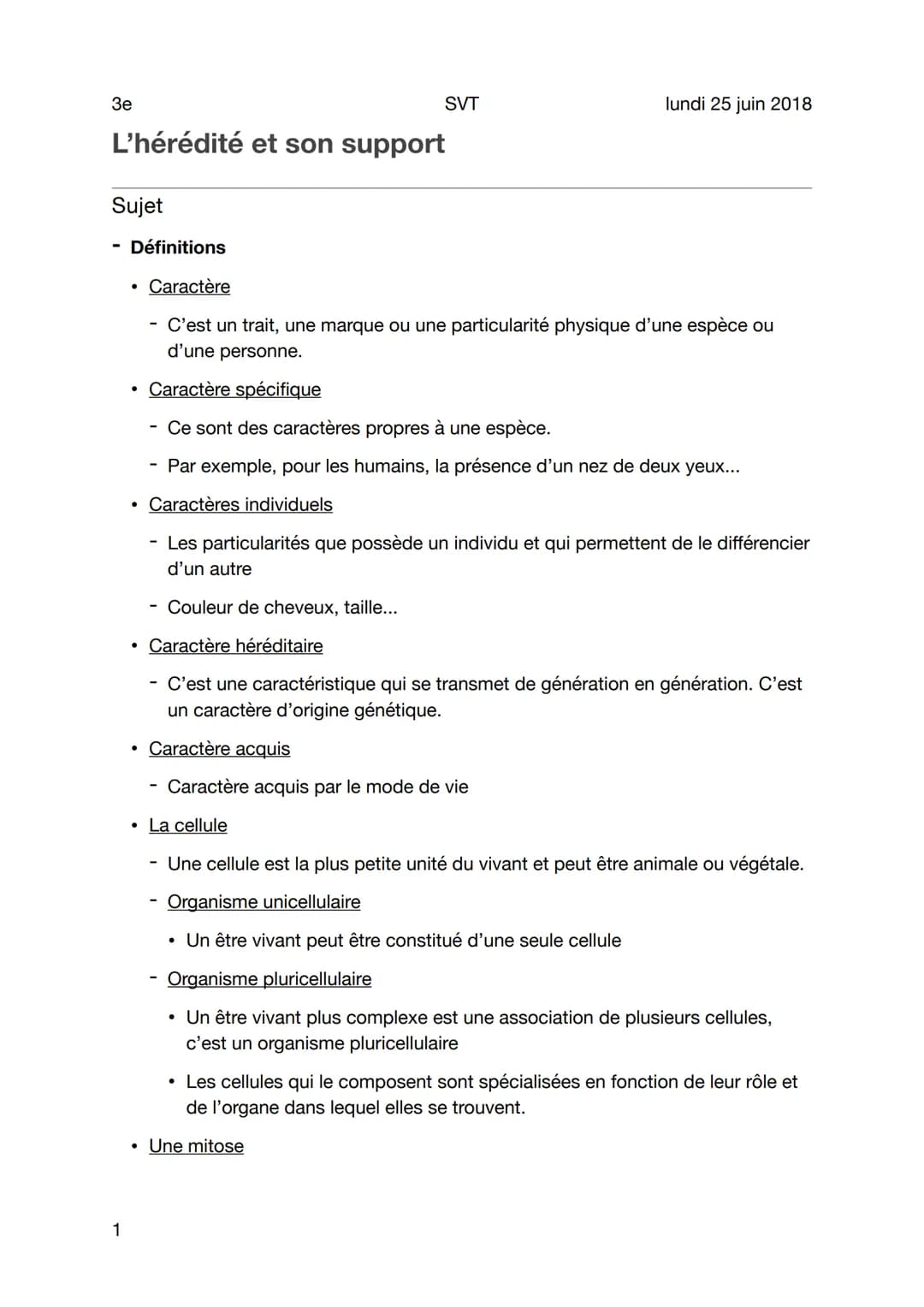 
<h2 id="dfinitions">Définitions</h2>
<h3 id="caractre">Caractère</h3>
<p>C'est un trait, une marque ou une particularité physique d'une esp