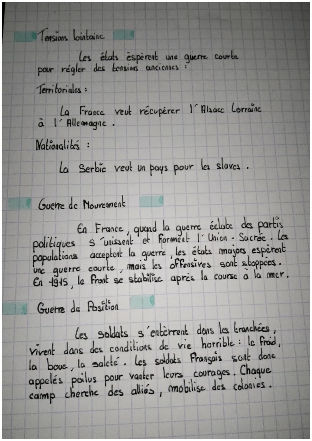 Histoire 1
Première
Problématique
Comment la première guerre mondiale a-t-elle
brutalisée et affaiblie I Europe?
Les Causes de la
Pourquoi p