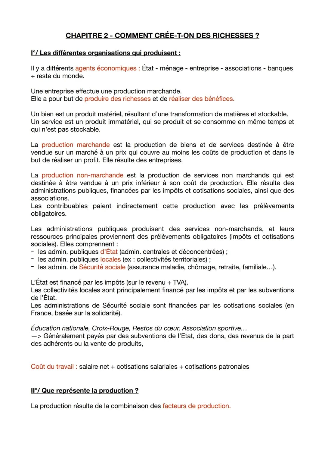 Comment crée-t-on des richesses ?