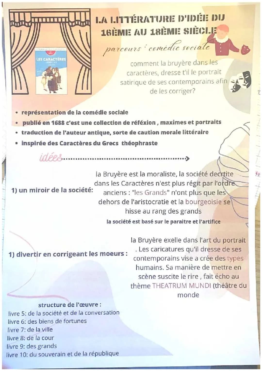 Découvre le Théâtre et La Bruyère au 17ème Siècle