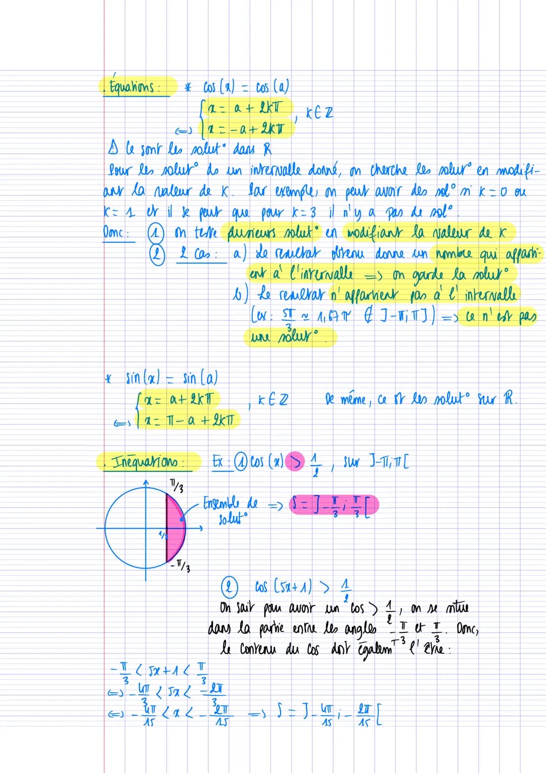 Trigonometrie
cos (a + b) = cos (a) cos (b) - Sin (a) Sin (b)
Cos (a-6) Cos (a) cos (b) + sin(a) sin (b)
sin(a) cos (b) + Cos (a) sin (b)
-
