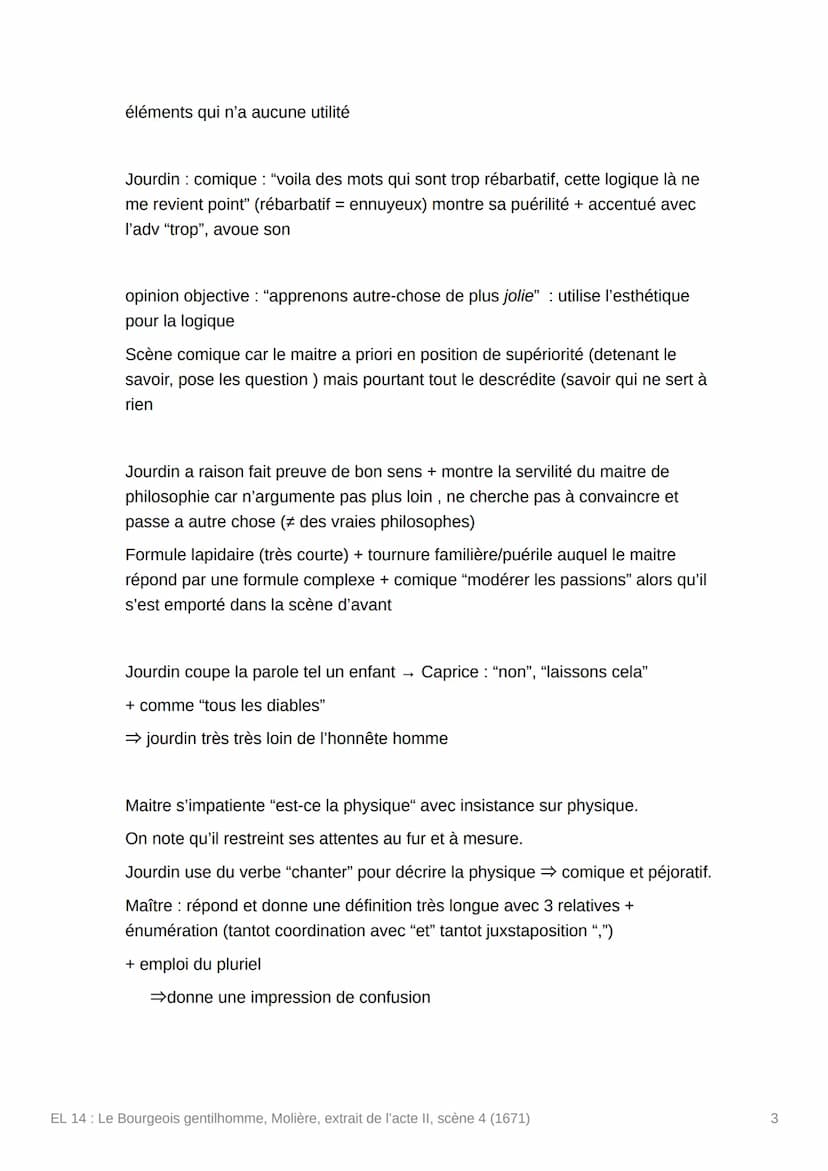 EL 14 : Le Bourgeois
gentilhomme, Molière, extrait de
l'acte II, scène 4 (1671)
Created
Files of the text
O Status
Summary done tracker
= Ту