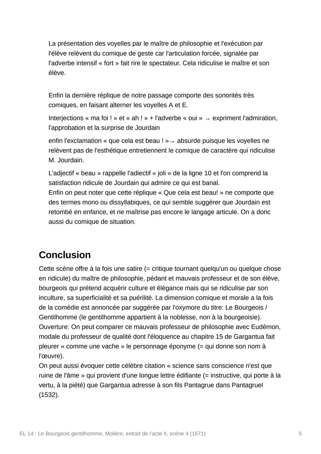 EL 14 : Le Bourgeois
gentilhomme, Molière, extrait de
l'acte II, scène 4 (1671)
Created
Files of the text
O Status
Summary done tracker
= Ту