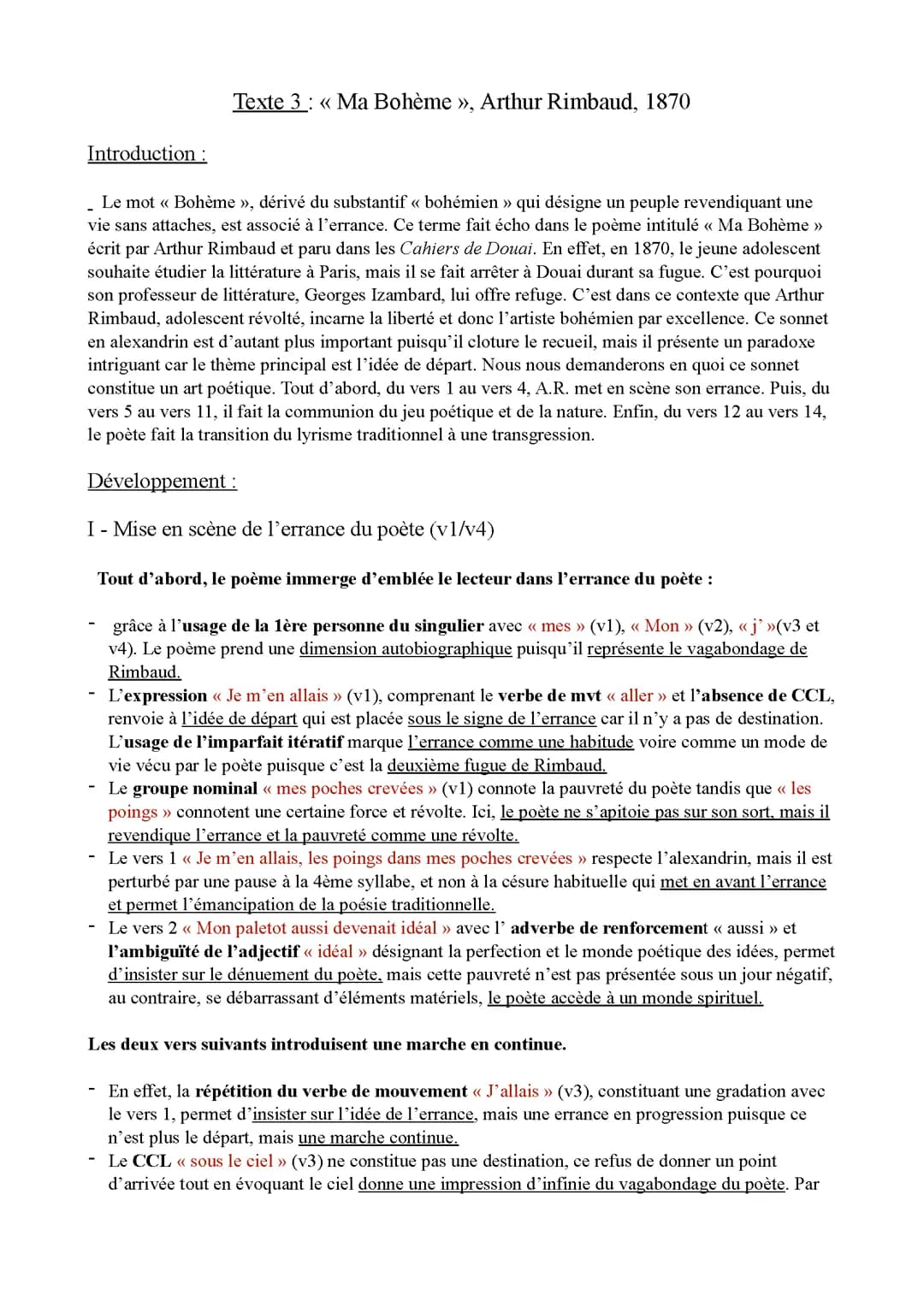 Linéaire "Ma Bohème"