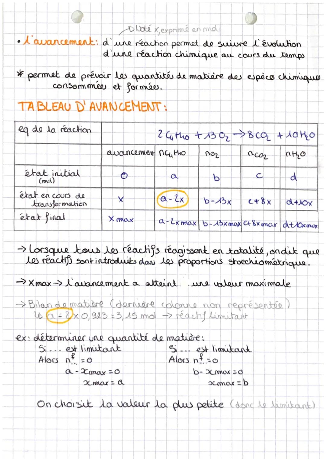 •TRANSFORMAT
*
CHIMIQUE
Une transformation chimique est le passage d'un système chimique
d'un état initial à un état final.
• réactif: subst