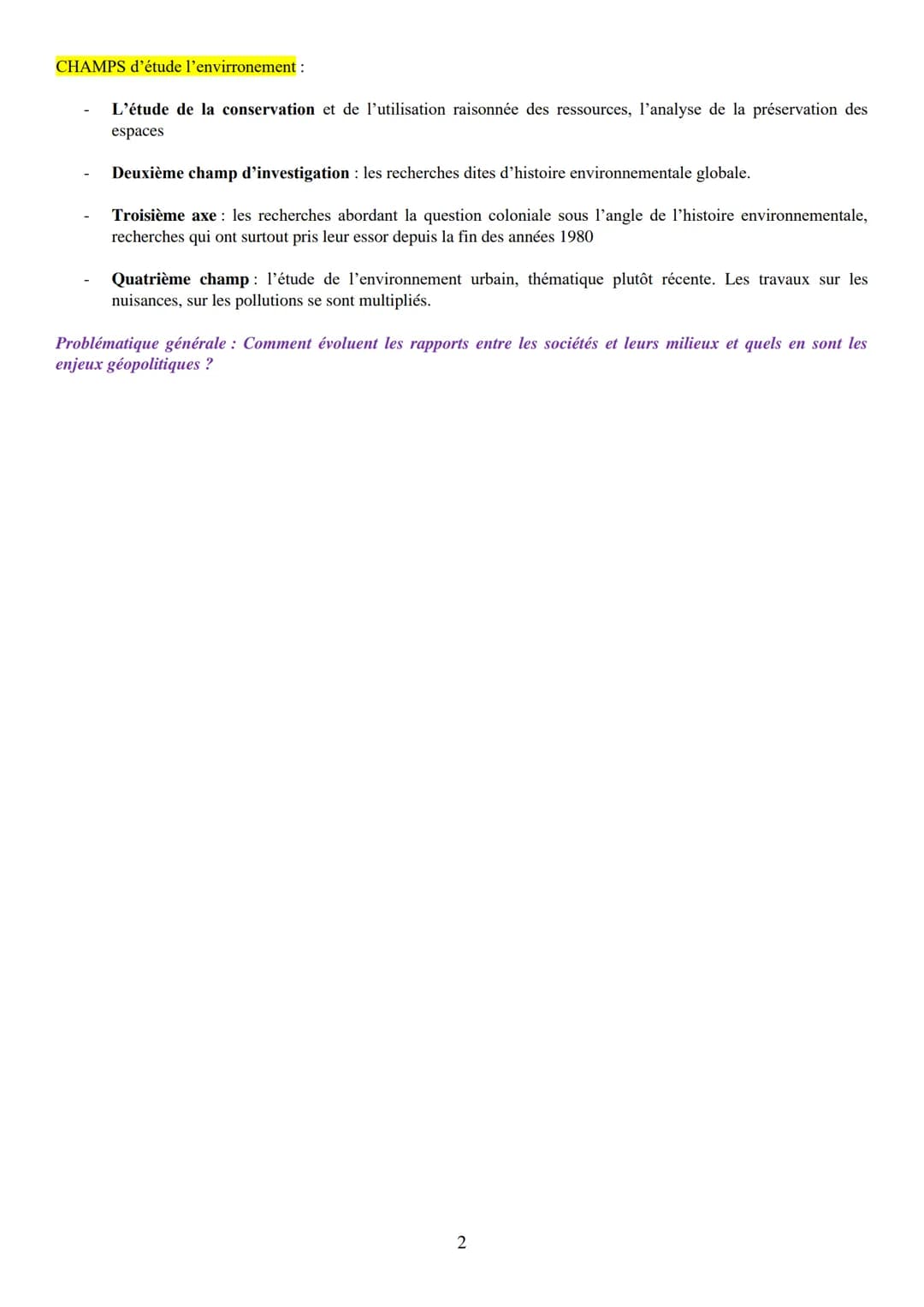 THEME 5
L'ENVIRONNEMENT, ENTRE EXPLOITATION ET PROTECTION : UN ENJEU PLANETAIRE
INTRODUCTION
L'environnement
hommes
exercent une influence s