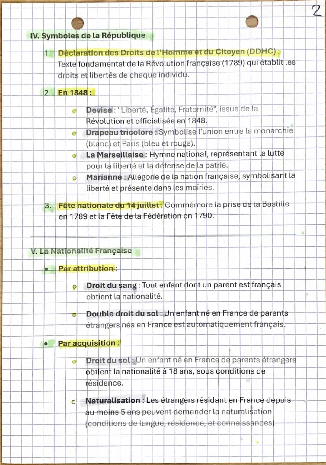 EMC 1
1. Le Droit
1. Définition: Règles qui organisent les relations entre personnes et
fixent droits et devoirs.
2. Obligations: Exemples: 