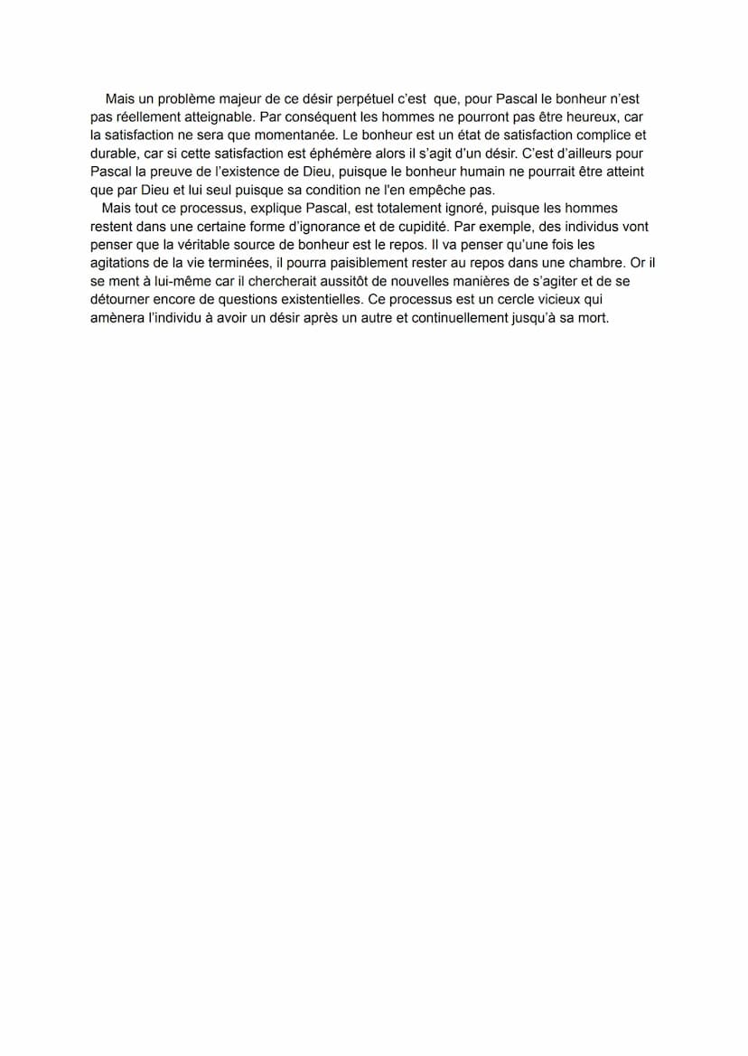 Les pensées de Pascal 1669 : Le divertissement.
1/ Pourquoi Pascal dans le premier paragraphe, dit-il que le plus grand malheur des
hommes e
