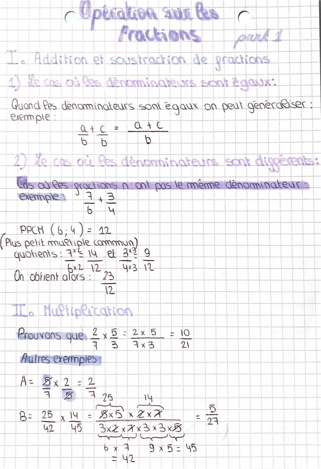 Amuse-toi avec les fractions : Addition et Soustraction faciles pour toi !