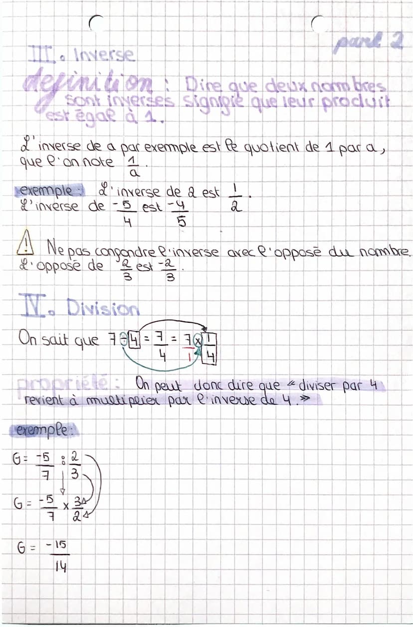-Opération sur les
fractions
park 1
I. Addition et soustraction de practions
1) de cas ailes dénominateurs sont égaux:
Quand les denominateu