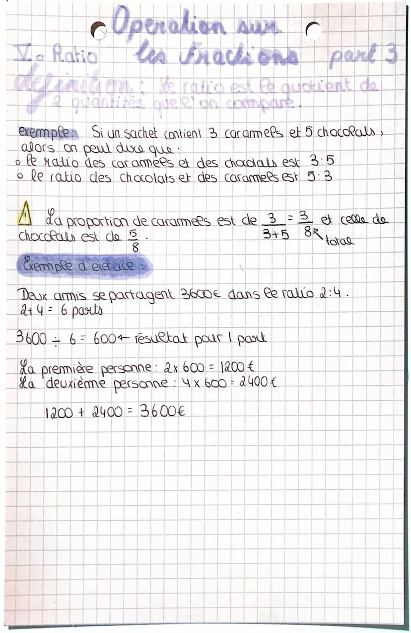 -Opération sur les
fractions
park 1
I. Addition et soustraction de practions
1) de cas ailes dénominateurs sont égaux:
Quand les denominateu