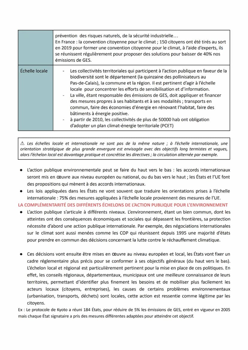 CHAPITRE 7: QUELLE ACTION PUBLIQUE POUR L'ENVIRONNEMENT ?
1/ Quels acteurs participent à la construction de l'environnement comme problème
p