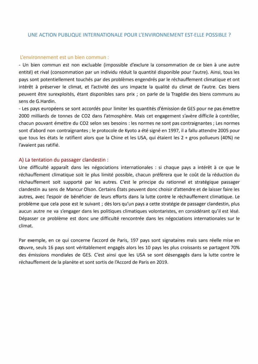 CHAPITRE 7: QUELLE ACTION PUBLIQUE POUR L'ENVIRONNEMENT ?
1/ Quels acteurs participent à la construction de l'environnement comme problème
p