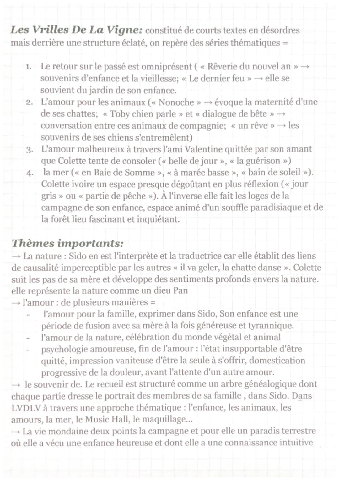 Sido et Les Vrilles De La Vigne
Colette:
écrivaine et romancière française, née en 1873
une des écrivaines les plus importante de la premièr