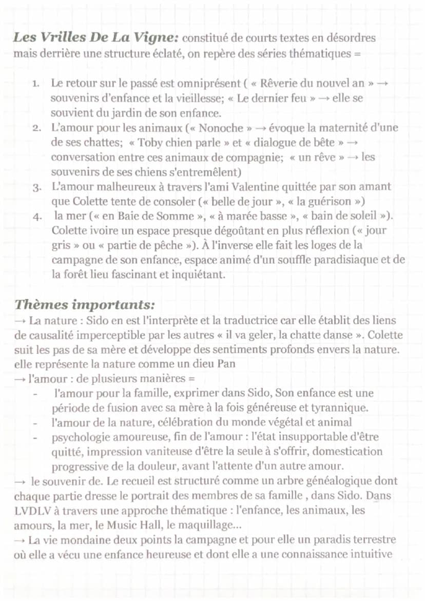 Sido et Les Vrilles De La Vigne
Colette:
écrivaine et romancière française, née en 1873
une des écrivaines les plus importante de la premièr