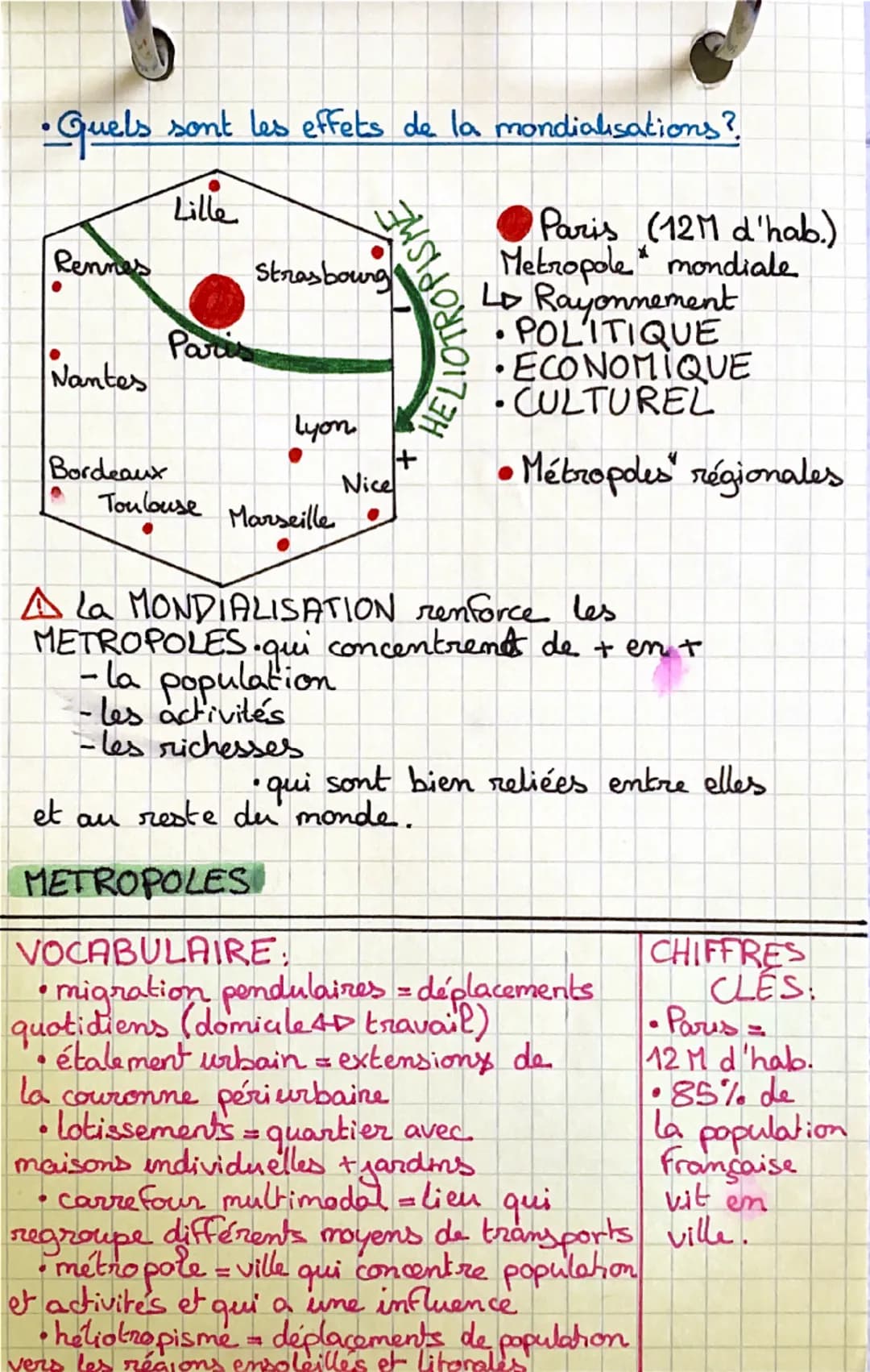 Les aires urbaines:
• C'est quoi ?
Geo
Ville-centre
(Quartier des affaires, boutiques)
Banlieue
(Immeubles collectifs, usines)
Couronne Peri