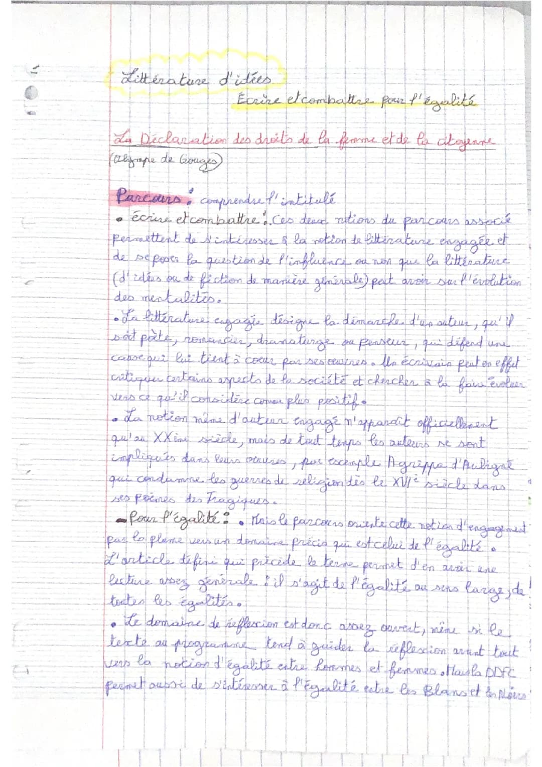 Cours sur olympe de gouges la ddfc dissertation 