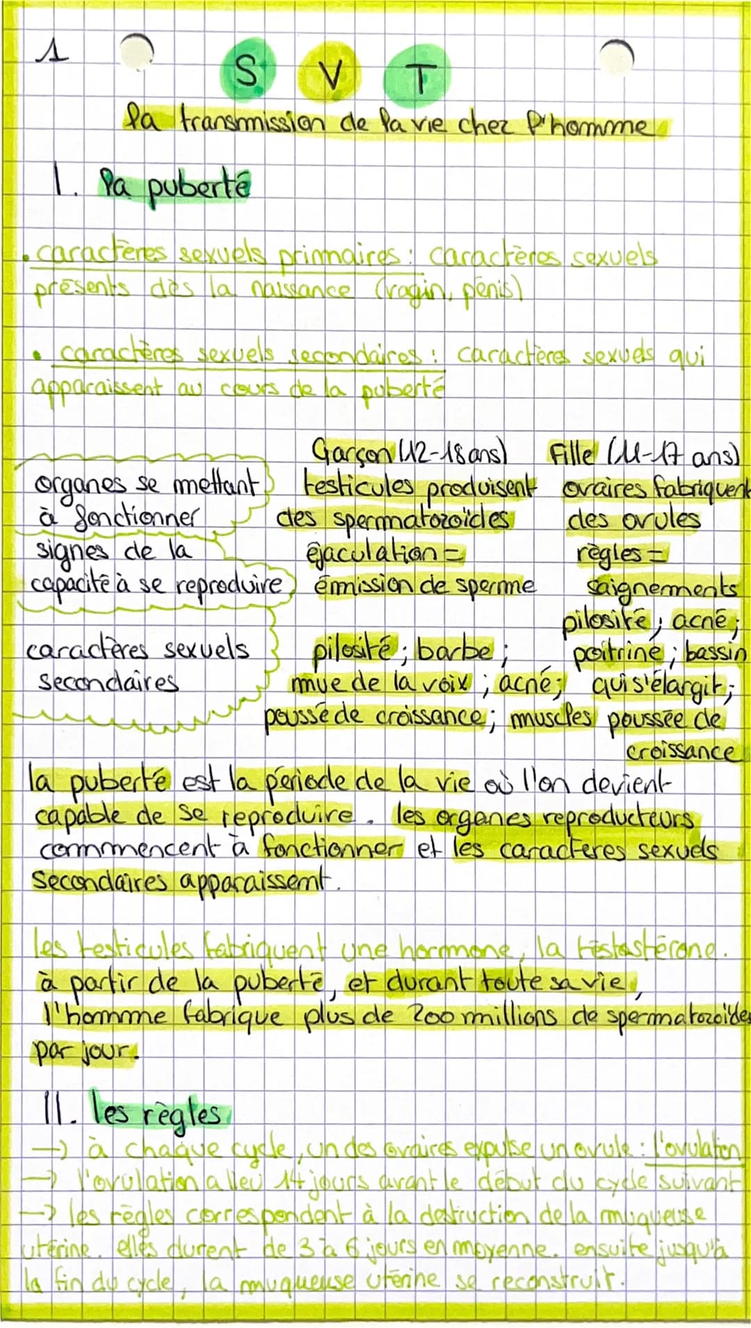 
<p>La puberté</p>
<p>Les caractères sexuels primaires sont présents dès la naissance, tels que les organes génitaux externes (vagin, pénis)