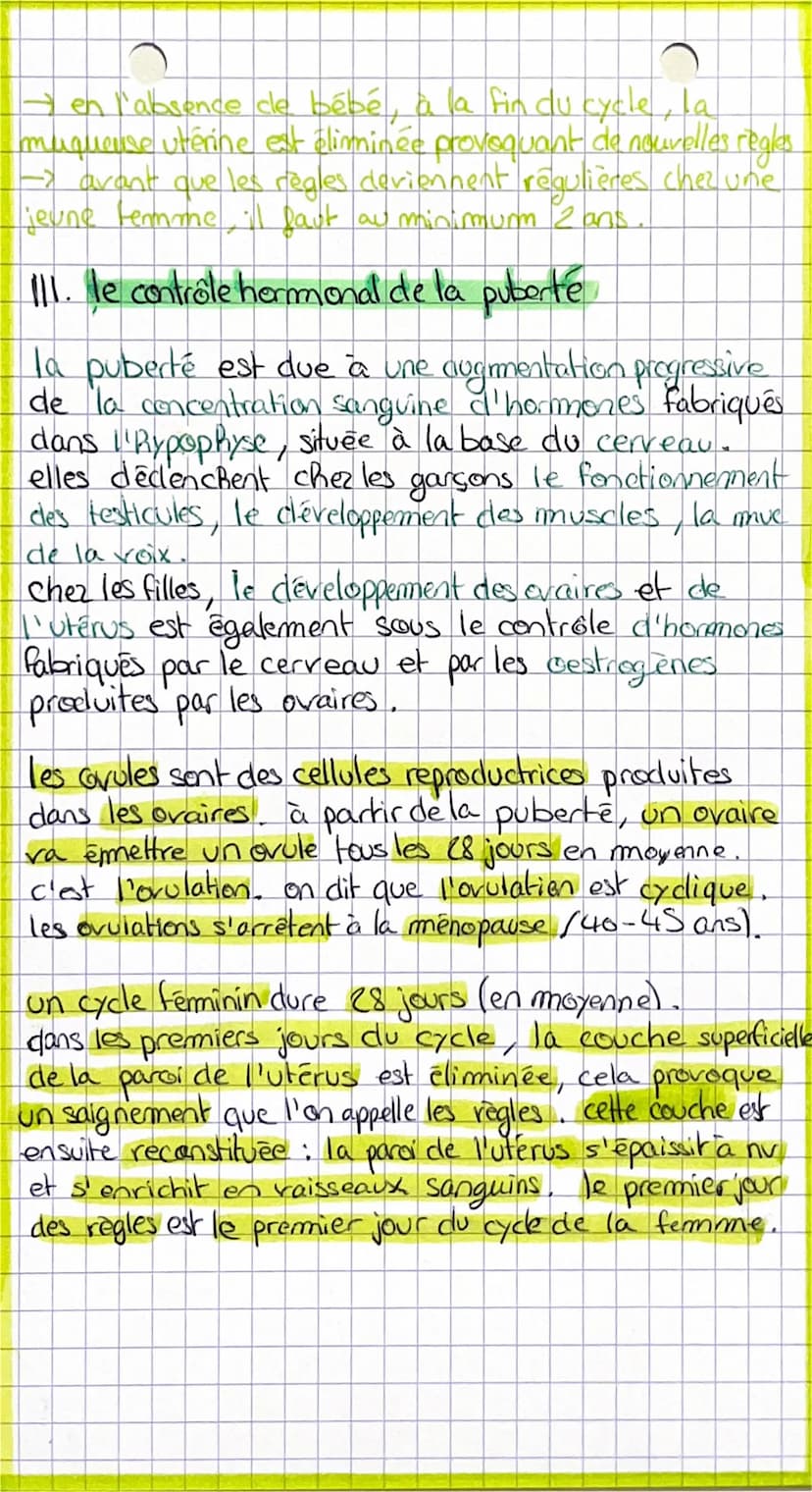 
<p>La puberté</p>
<p>Les caractères sexuels primaires sont présents dès la naissance, tels que les organes génitaux externes (vagin, pénis)