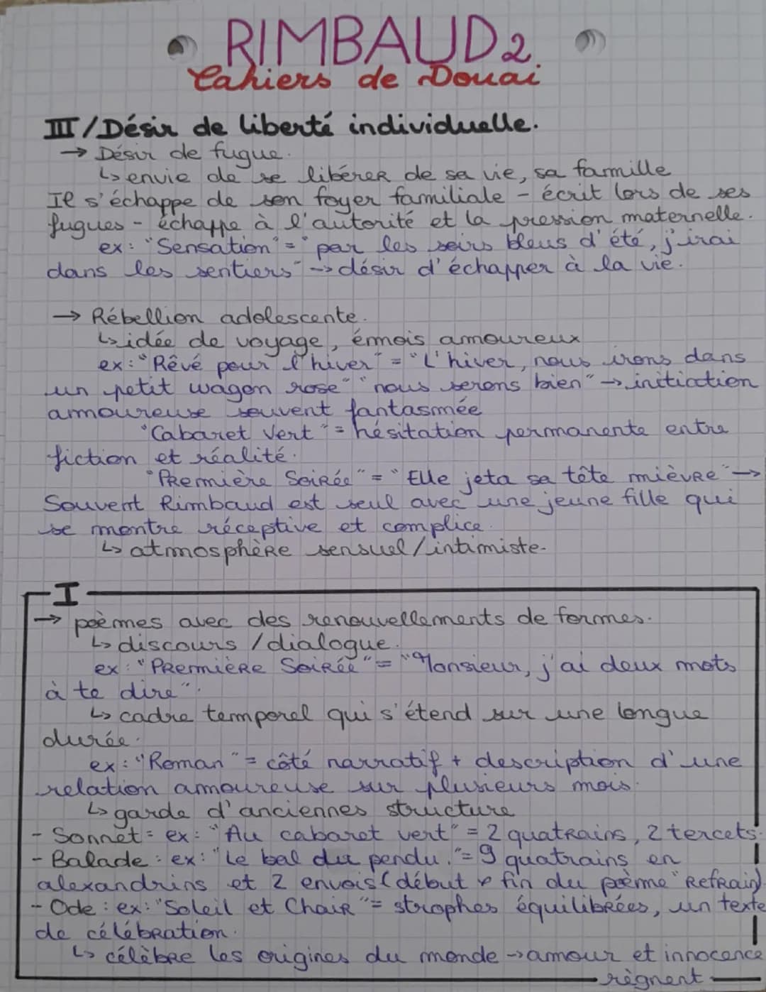 RIMBAU Douai
Cahiers de Douai
Introduction=
Le XIXe siècle est le siècle des Révolutions. Celui-ci
voit naitre des auteurs du mouvement litt