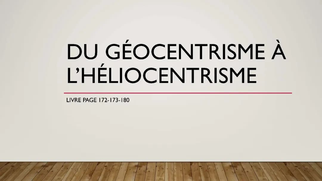 Comprendre le Géocentrisme et l'Héliocentrisme: Nicolas Copernic et Aristote