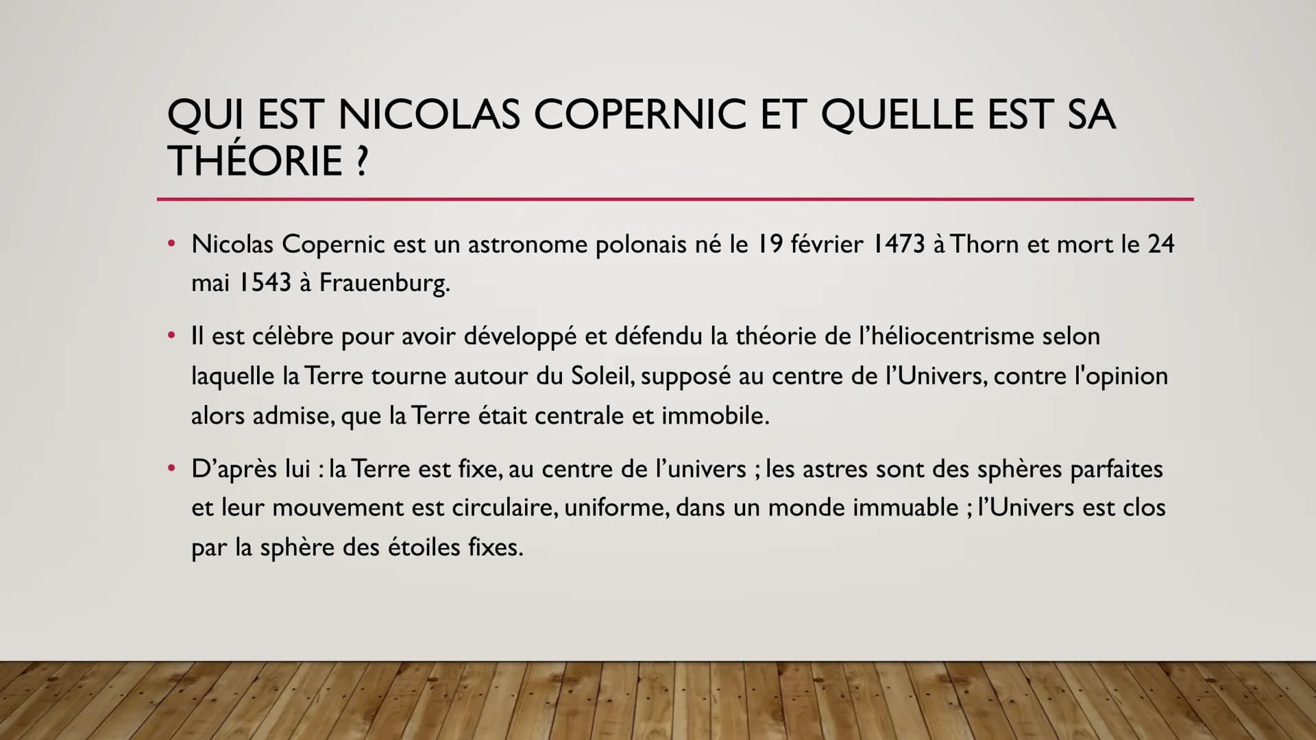 DU GÉOCENTRISME À
L'HÉLIOCENTRISME
LIVRE PAGE 172-173-180 QU'EST CE QUE LE GÉOCENTRISME ET
L'HÉLIOCENTRISME?
●
●
●
Le géocentrisme est une t