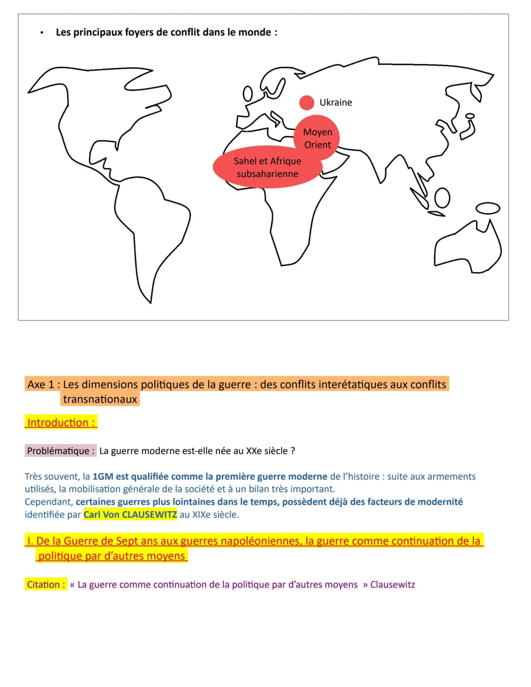 Thème 1 : Faire la guerre, faire la paix : formes de conflits et modes de résolution
Introduction : au thème 1
Introduction : définition et 