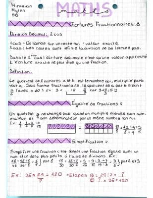Know Maths écriture fractionnaire 5e thumbnail