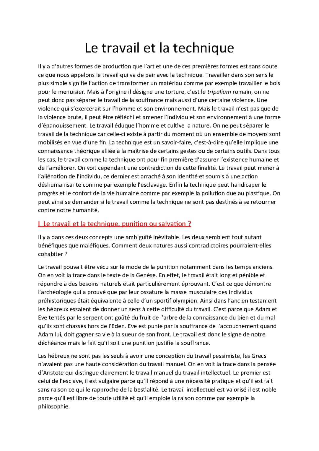 Tout sur le Travail et la Technique: Philo, Punitions et Marx