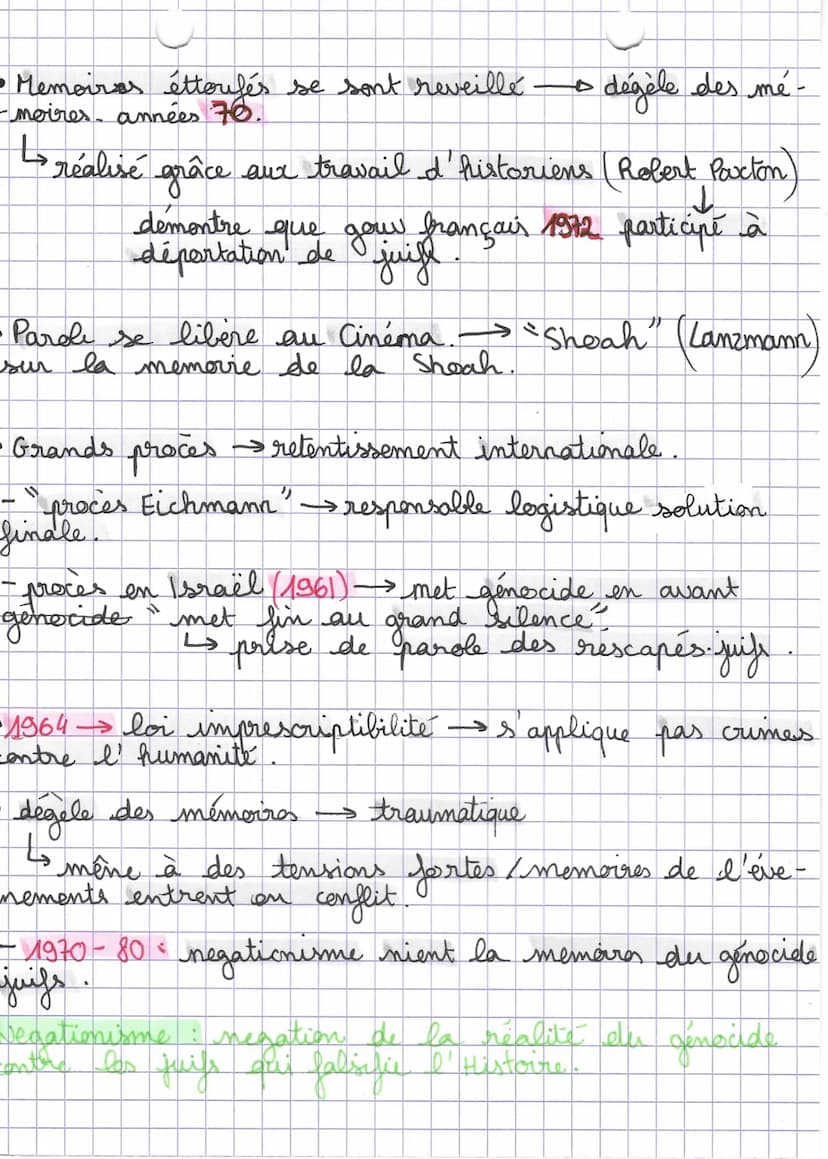 THEME Z Histoires
et memoires.
Introduction: Histoires et memoires, histoire et justice.
I-La différence entre histoire et memoire.
4) Des l