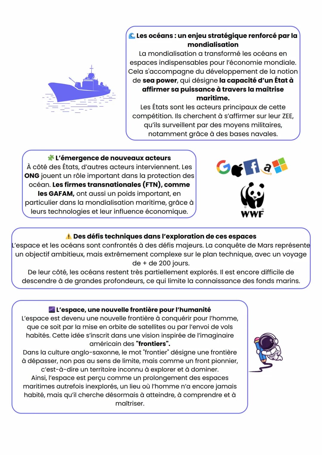 *****HGGSP
De nouveaux espaces de conquêtes
Axe Introductif : Océan et espace, quelles spécificités ?
Jalon 1 : Une connaissance et une mait