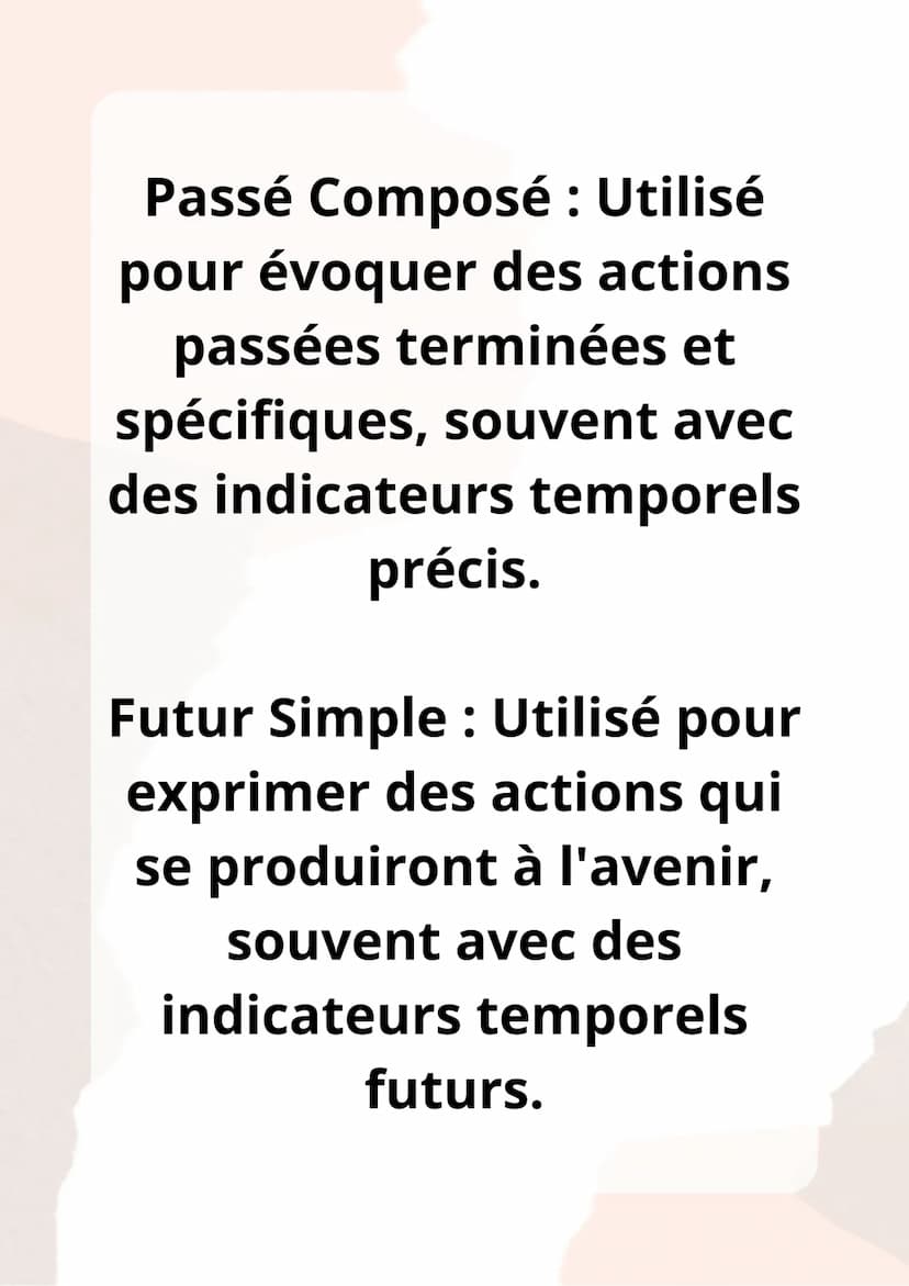 Les Valeurs
de Temps Les Valeurs des Temps
Verbaux :
Présent : Utilisé pour
parler d'actions
présentes, d'habitudes et
d'événements futurs
p