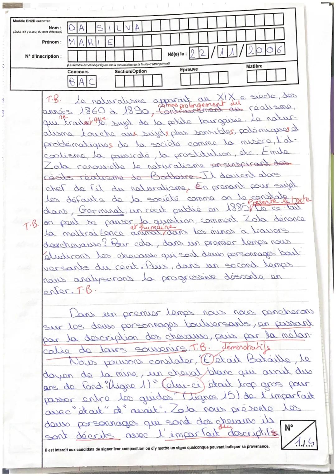 Modèle EN2D CREOPTEC

Nom:
DA SILVA

Prénom:
MARIE

N° d'inscription:
Né(e) le: 22/11/2006

Matière
Concours
Section/Option
Epreuve
BAC

T.B