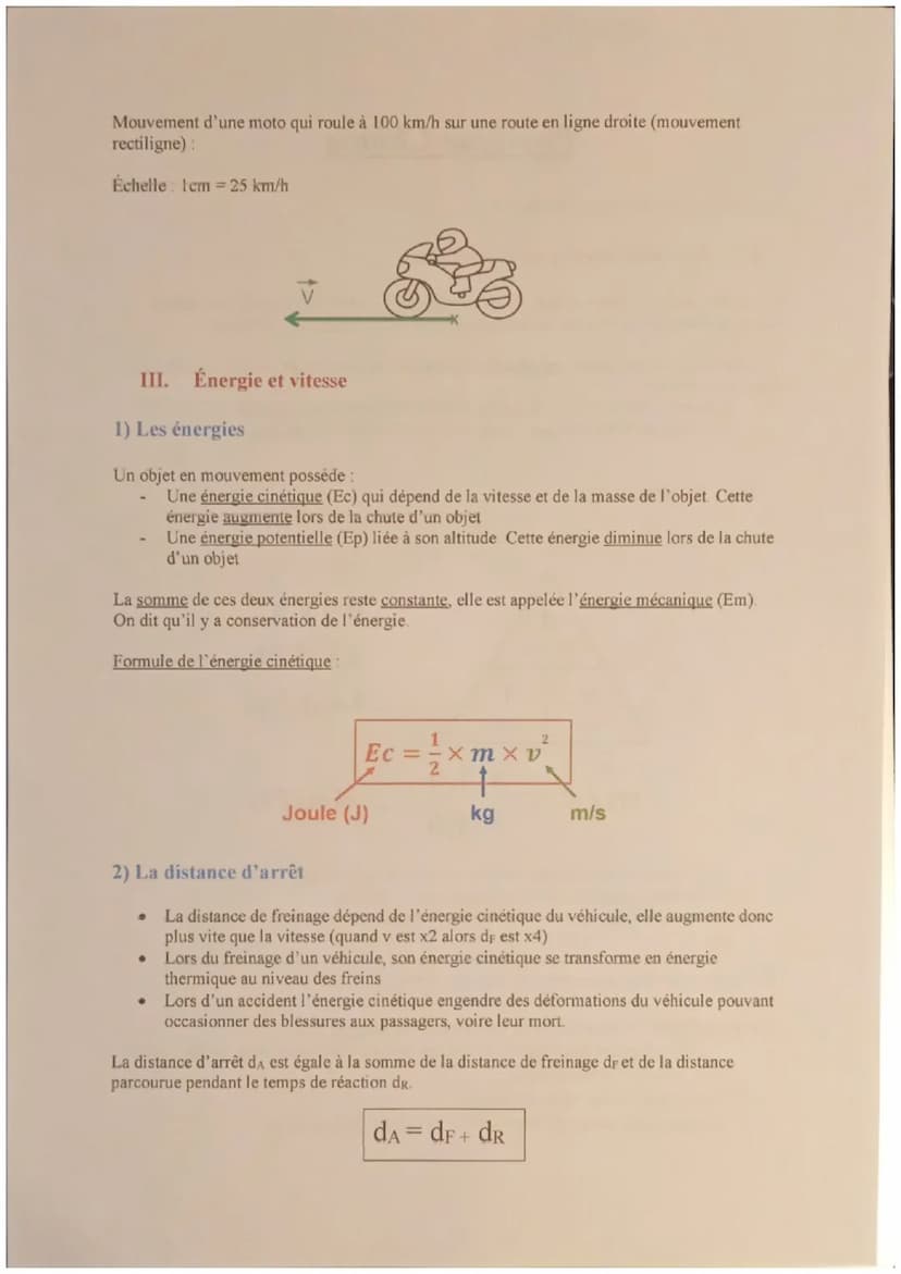 Physique Chimie
Séquence 4: Mouvement et vitesse
I.
Comment décrire un mouvement
Pour décrire un mouvement, il faut choisir un référentiel (