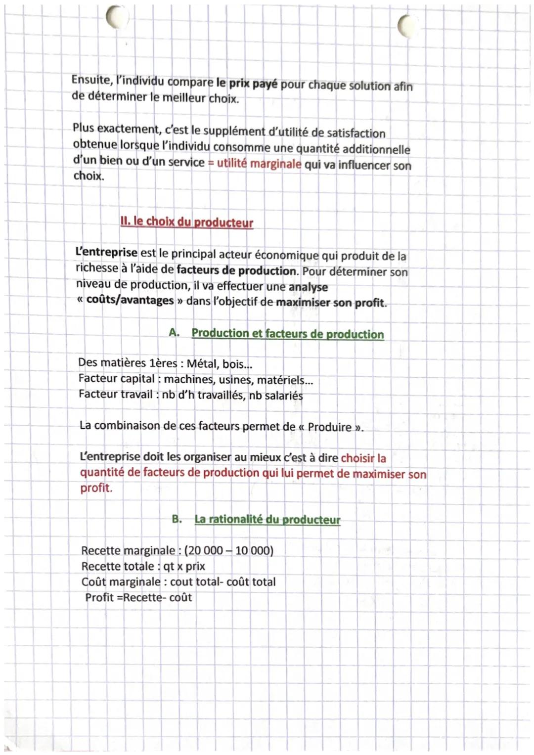 économie
chapitre 2
Thème 1: Quelles sont les grandes questions économiques et leurs
enjeux actuels ?
Chapitre 2 : Les décisions du consomma
