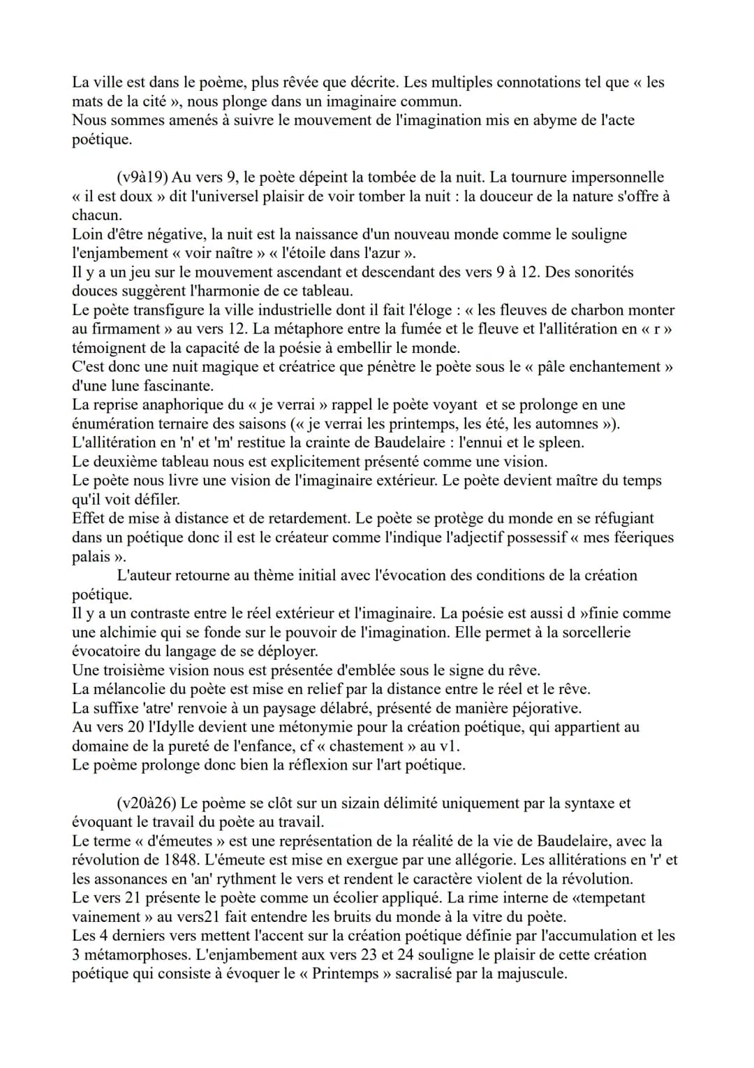 Analyse linéaire Paysage n°3
introduction :
Charles Baudelaire poète français du 19è siècle inscrit sont œuvre dans divers mouvements
poétiq