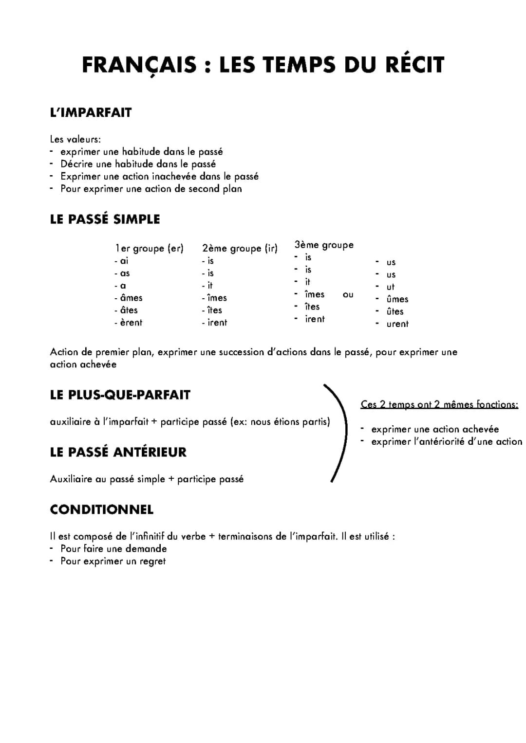 les temps du récit 