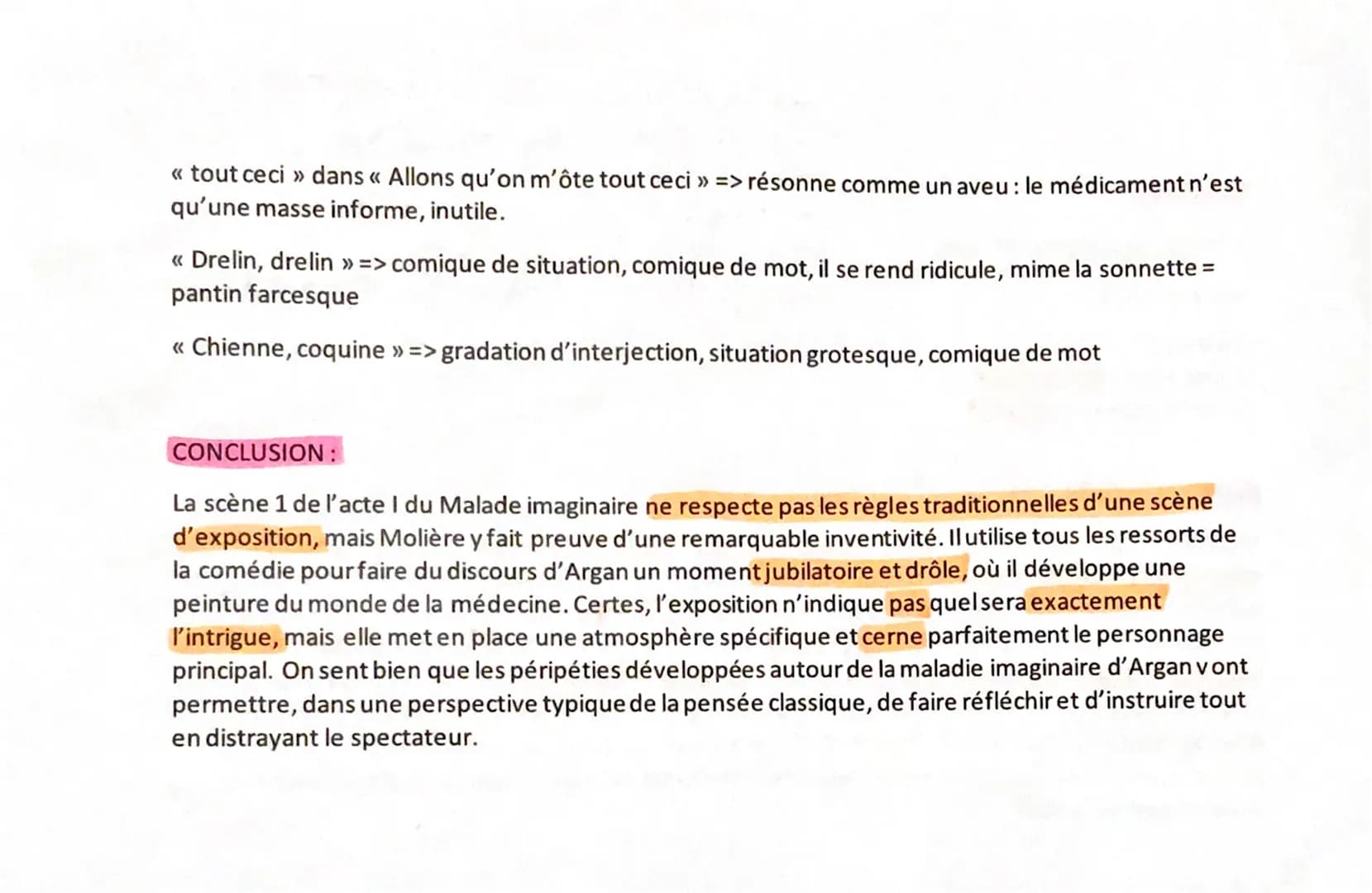 TEXTE 1
Le Malade Imaginaire, Molière
Acte 1, scène 1
Parcours :
Mouvement: Classicisme
Genre littéraire : Comédie
-> Molière => Jean Baptis
