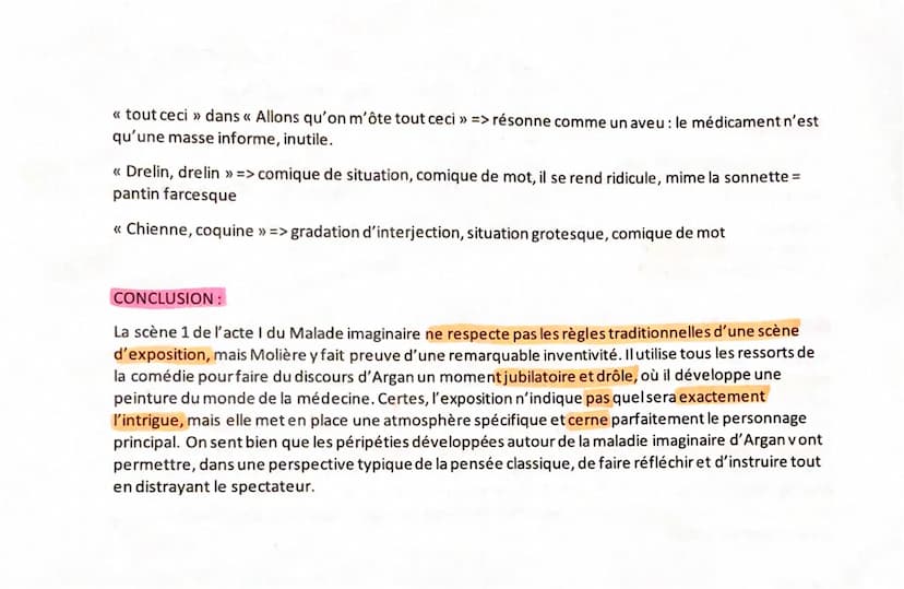 TEXTE 1
Le Malade Imaginaire, Molière
Acte 1, scène 1
Parcours :
Mouvement: Classicisme
Genre littéraire : Comédie
-> Molière => Jean Baptis