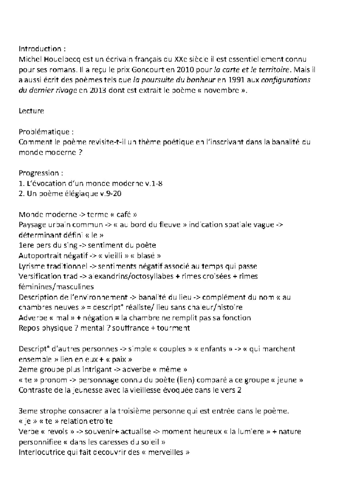 Analyse linéaire du poème Novembre de Guillaume Apollinaire - Zone, Les Colchiques et Nuit Rhénane
