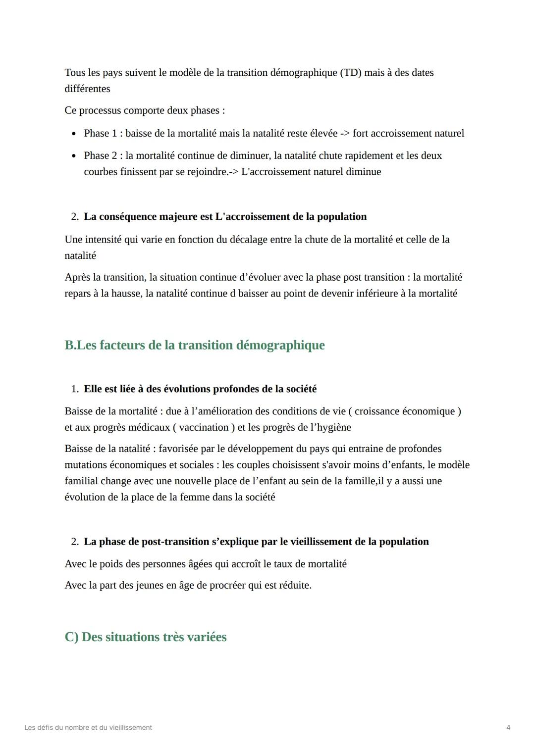 --- OCR Start ---
Les défis du nombre et du
vieillissement
cours afterclass
Plan du cours
problématique: Quels sont les défis posés par la t