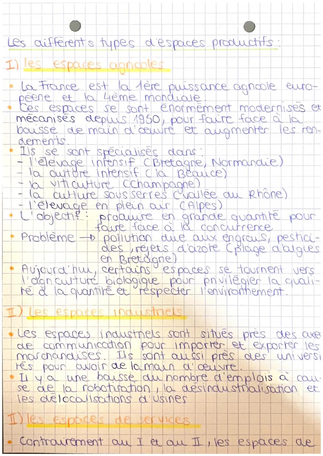 (41)
• géographie.
es espaces producties ecteurs
exolutions
Introduction.
Un espace productif est un espace aménagé,
et mis en valeur sur le