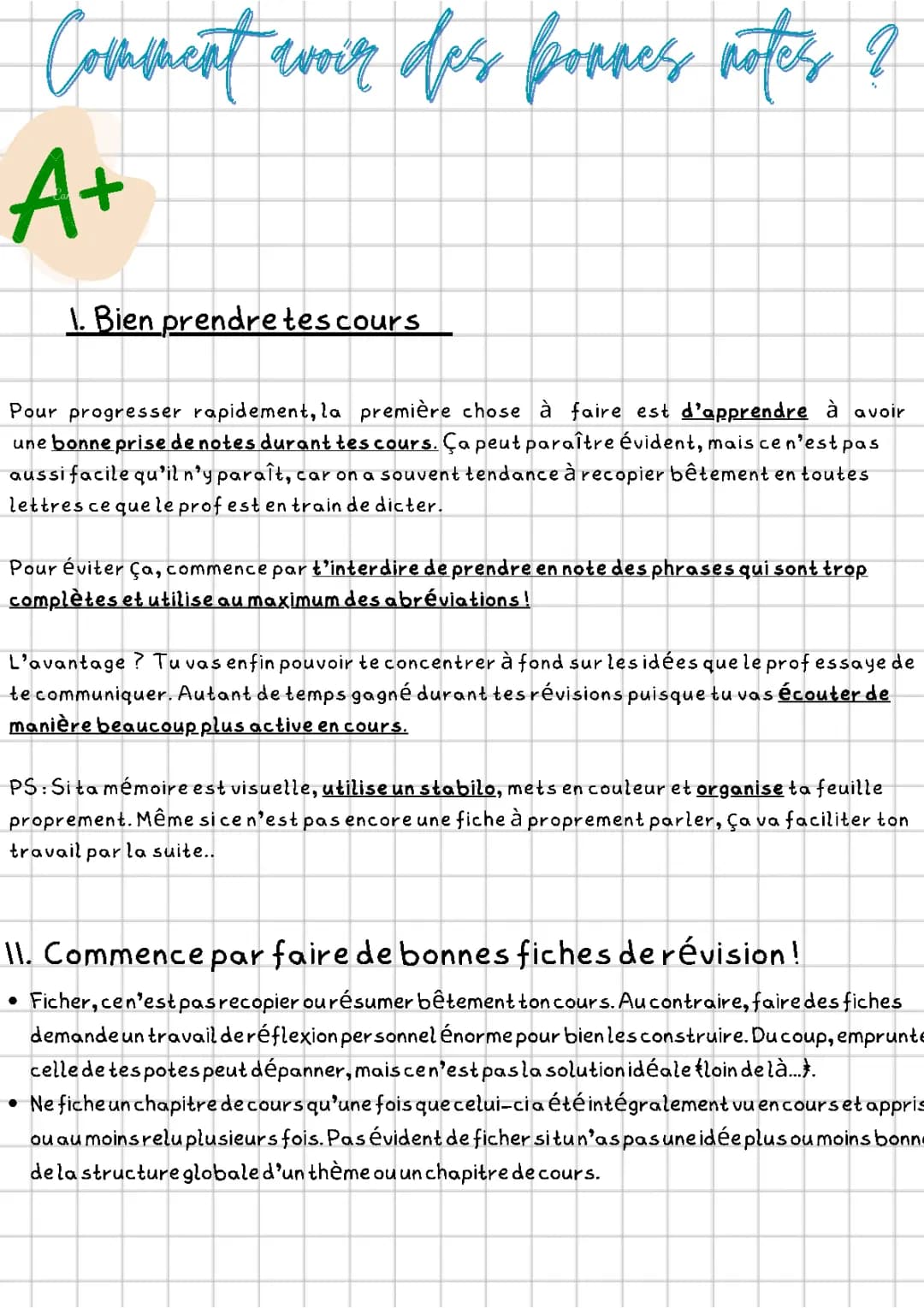 Comment avoir de bonnes notes facilement en CM2 à la 3ème