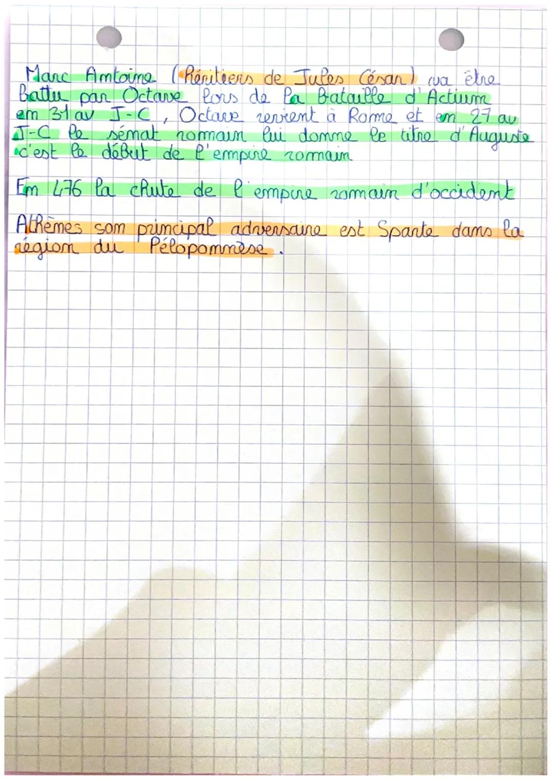 Histoire
Chapitre 1 Athèmes
E
Le momde grecque est composé de cités indépendantes.
mais elles somt unies par un certains mombres de
critères