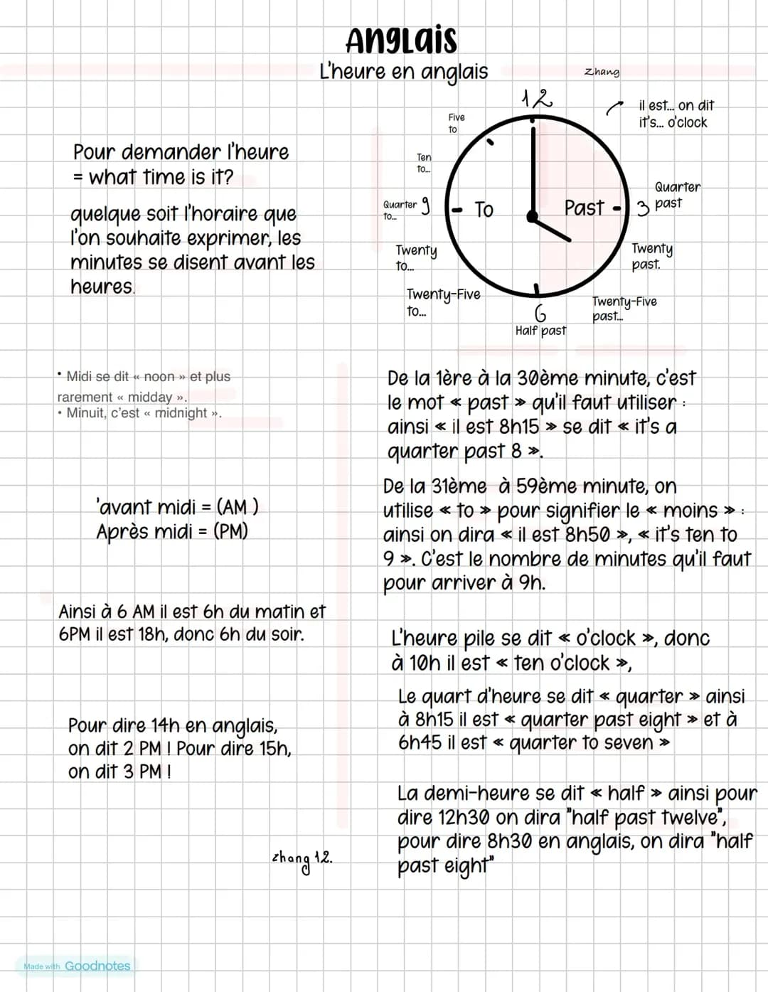 Comment dire l'heure en anglais : les règles et traductions faciles